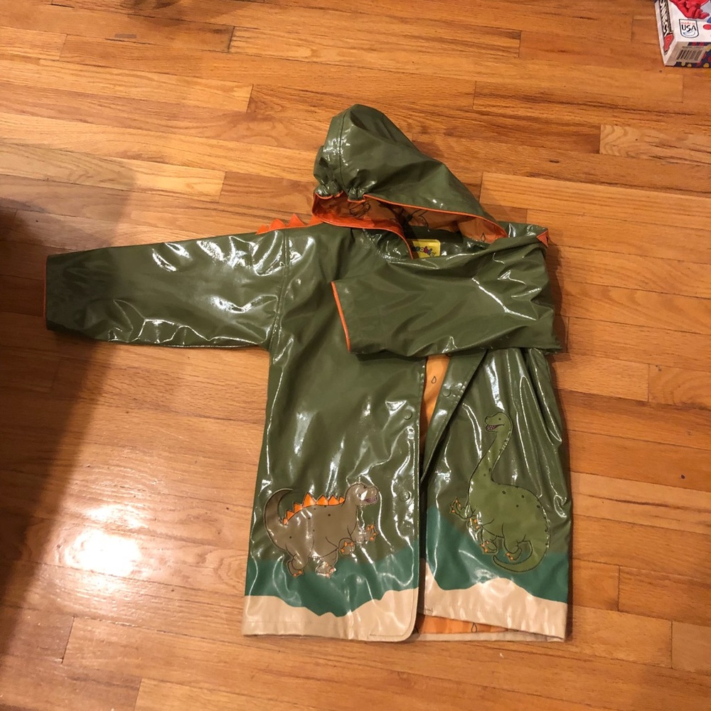 Kidorable Lined Dinosaur Rain Jacket